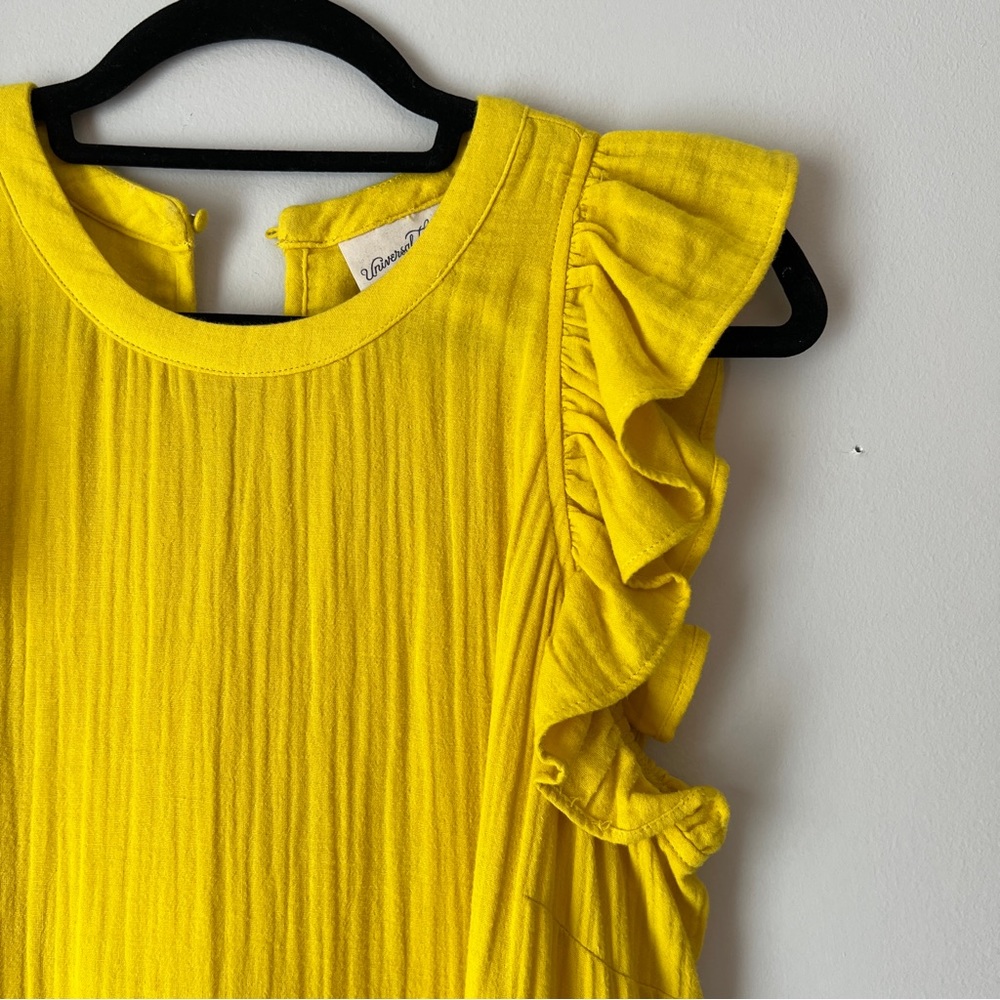 Universal Thread Ruffle Sleeve Yellow Maxi Dress - image 2